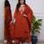 rust chanderi silk kurta pant set with dupatta