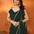 green saree look rich georgette  silk blend with beautiful tone