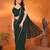 green saree look rich georgette  silk blend with beautiful tone