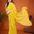 lemon saree look rich georgette  silk blend with beautiful tone