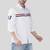 Pier seven men’s white casual cotton shirt with nautical stripe detail | full sleeve regular fit shirt