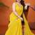 lemon saree look rich georgette  silk blend with beautiful tone