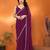 purple saree look rich georgette  silk blend with beautiful tone