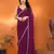 purple saree look rich georgette  silk blend with beautiful tone