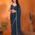 rama saree look rich georgette  silk blend with beautiful tone