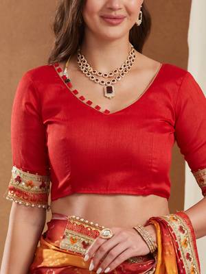 bright mose chiffon half & half bandhej saree with banglori art silk blouse 5