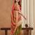 bright mose chiffon half & half bandhej saree with banglori art silk blouse
