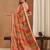 bright mose chiffon half & half bandhej saree with banglori art silk blouse