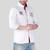 Pier seven men white solid casual cotton shirt with embroidered detailing – regular fit, full sleeve