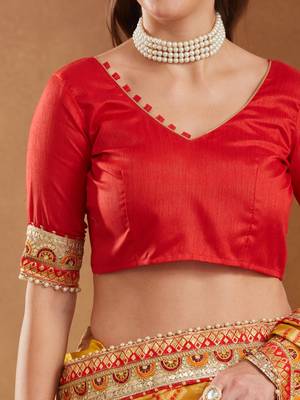 bright mose chiffon half & half bandhej saree with banglori art silk blouse 5