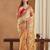 bright mose chiffon half & half bandhej saree with banglori art silk blouse