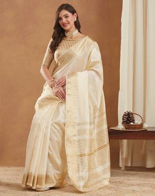 assam art silk saree with zari temple border & unstitched blouse 1