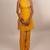 Yellow embroidered silk kurta set