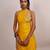 Yellow embroidered silk kurta set