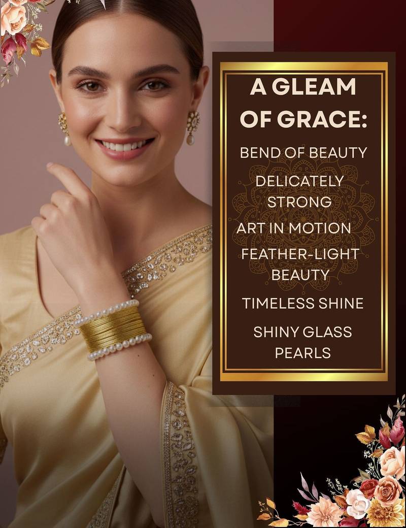 Combo of two mess wire pearl stone gold-plated cuff bangle bracelet