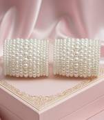 multi-layered adjustable aaa pearl bracelet with rhodium-plated wire