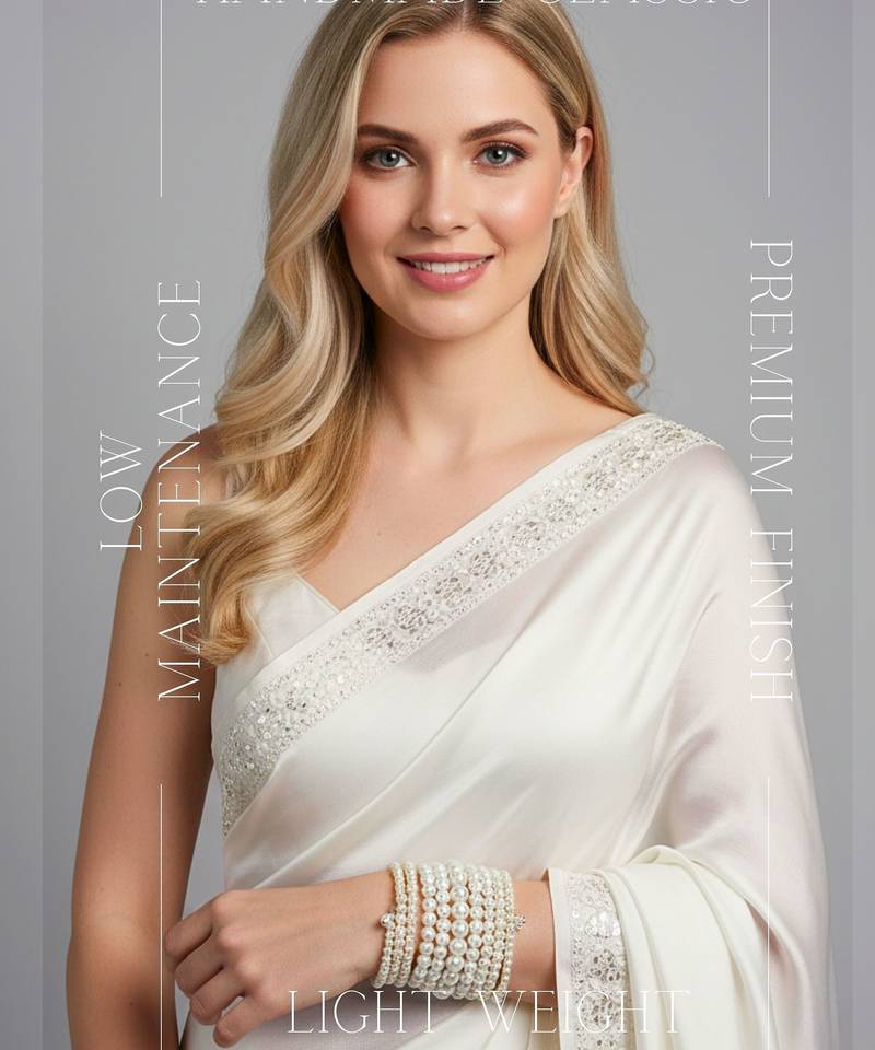 combo of two multi-layered adjustable aaa pearl bracelet with rhodium-plated wire