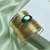green crystal cz ad stone gold-plated fancy adjustable cuff bangle bracelet
