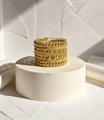 metal beads gold-plated daily wear adjustable strechable kada bangle bracelet