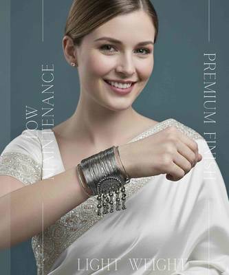 combo of two silver-plated fancy stylish hanging balls  adjustable cuff  bracelet 2