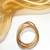 combo of two korean rope style gold-plated bangle bracelet for girls