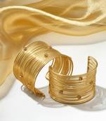 combo of  american diamond ad stone gold-plated  adjustable cuff bangle bracelet