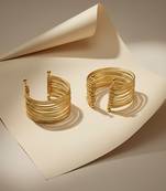 Combo of two gold-plated adjustable cuff bracelet kada