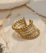 Gold-plated adjustable cuff bracelet  kada