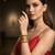 Gold-plated adjustable cuff bracelet  kada