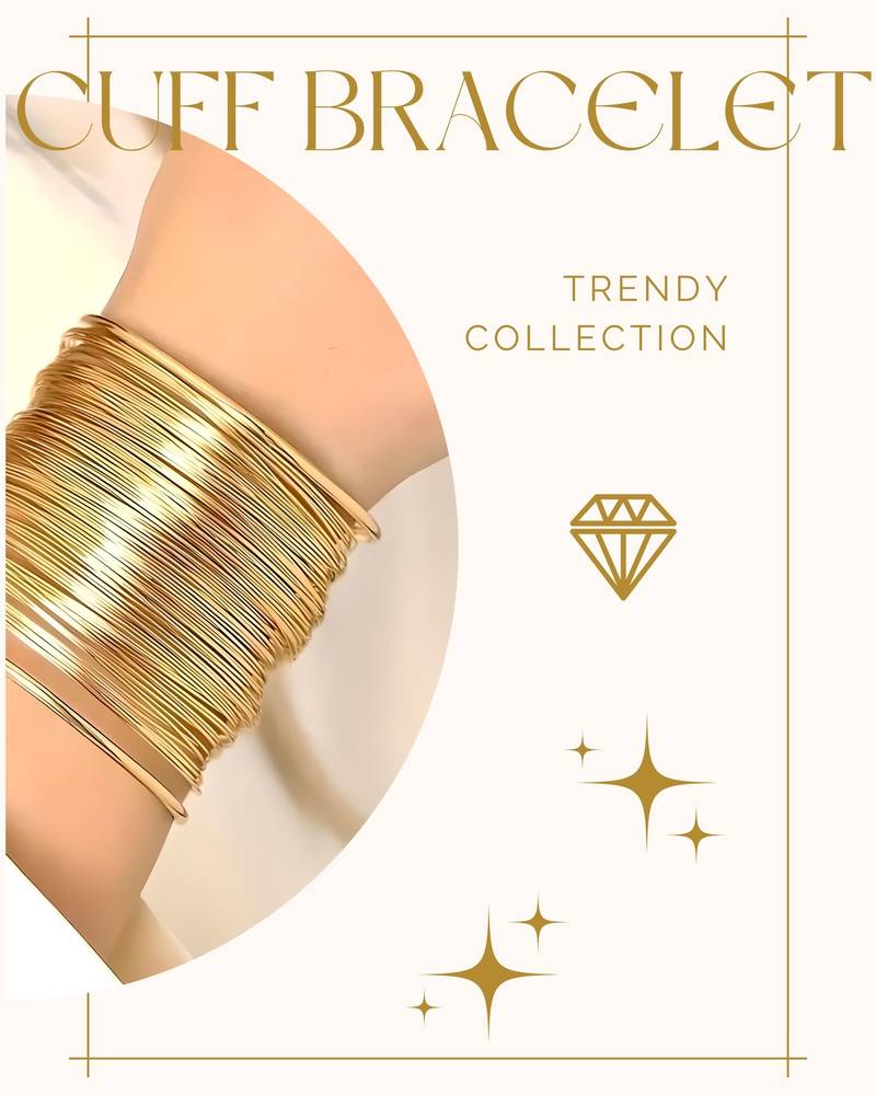 Combo of two gold-plated adjustable cuff bracelet kada