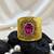 hot pink crystal cz ad stone fancy western cuff bangle bracelet