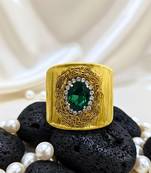 green crystal cz ad stone fancy western cuff bangle bracelet