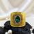 green crystal cz ad stone fancy western cuff bangle bracelet