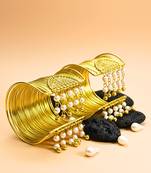 combo of two fancy stylish pearl hanging balls  adjustable cuff  bracelets