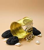 fancy stylish pearl hanging balls daily adjustable cuff  bracelet