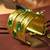 green crystal cz ad stone gold-plated fancy western cuff bangle bracelet