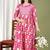Women floral printed round neck pure cotton maternity dress