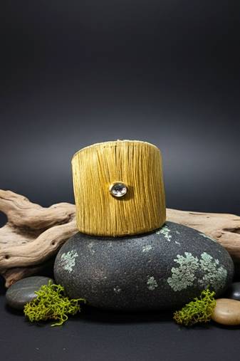 party wear kundan stone gold-plated adjustable cuff bracelet