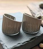 combo of two western daily wear rhodium-plated adjustable cuff bracelet