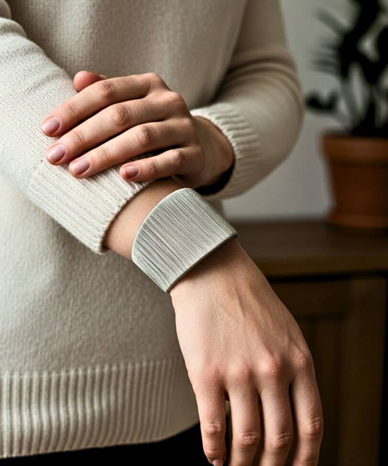 combo of two western daily wear rhodium-plated adjustable cuff bracelet