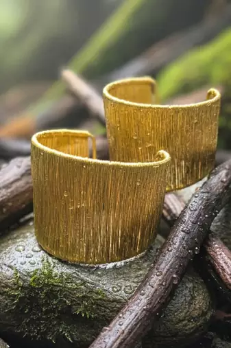 combo of two western daily wear gold-plated adjustable cuff bracelet