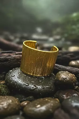 western daily wear gold-plated adjustable cuff bracelet