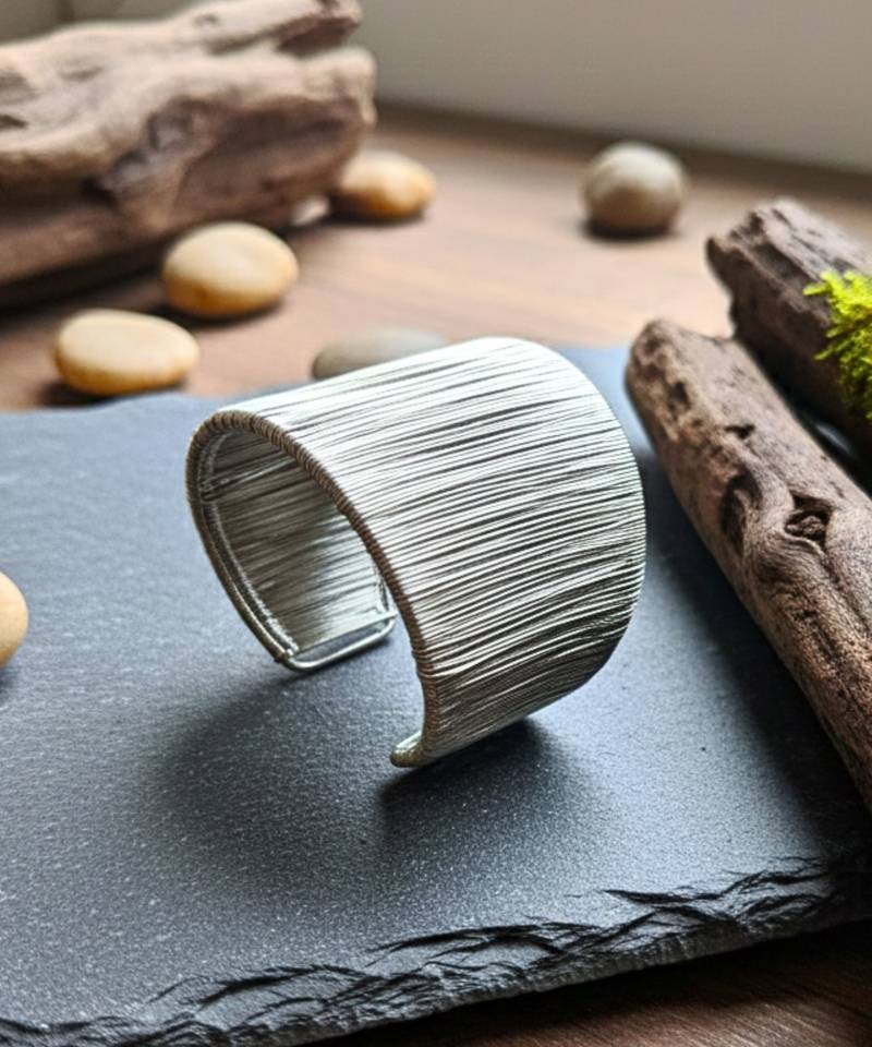 combo of two western daily wear rhodium-plated adjustable cuff bracelet