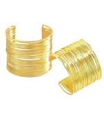 Combo of two gold-plated adjustable cuff bracelet kada