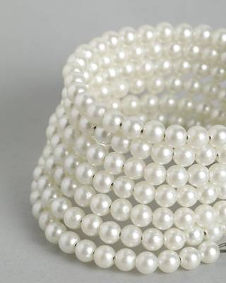 7-layered adjustable aaa pearl bracelet with rhodium-plated wire 3