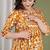 Women floral printed round neck pure cotton maternity dress