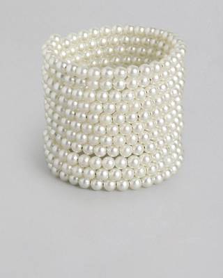 11-layered adjustable aaa pearl bracelet with rhodium-plated wire 5