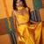 yellow embroidered satin lehenga set