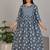 Women floral printed round neck pure cotton maternity dress