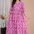 Women floral printed round neck  cotton maternity dress